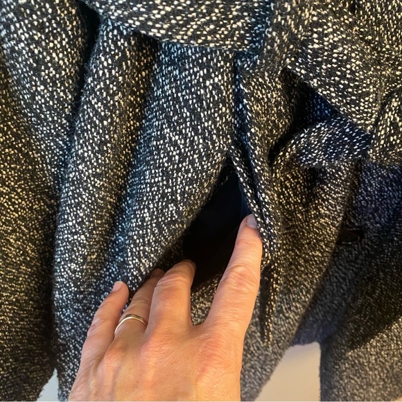 Liz Lange Maternity Tweed Lined Pea Coat Large Wool blend Target - Picture 7 of 11